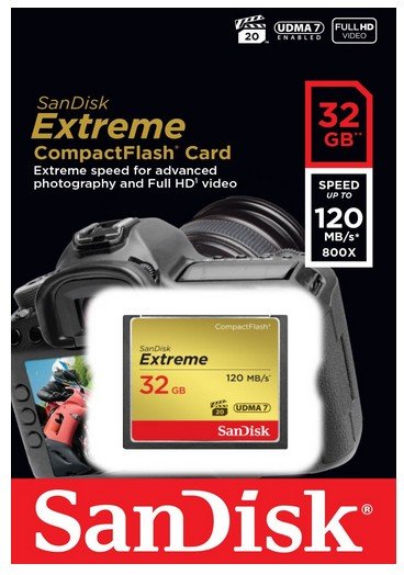 EAN 0619659123680 - SanDisk 32GB Extreme CompactFlash imagen 2