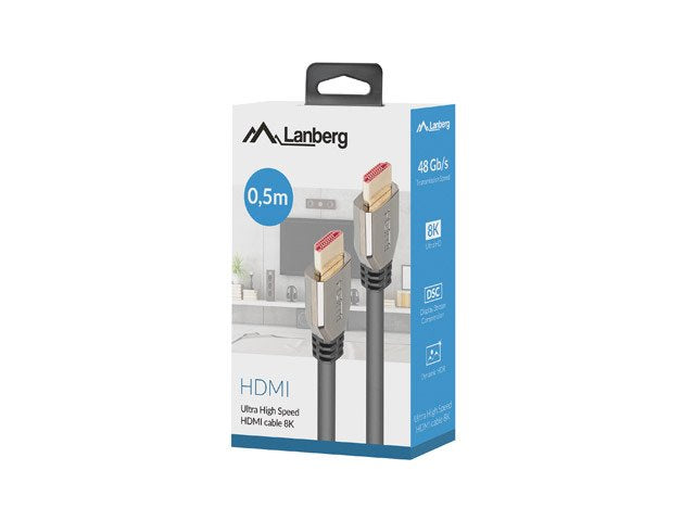 EAN 5901969428940 - Lanberg CA-HDMI-30CU-0005-BK cable HDMI 0,5 m HDMI tipo A (Estándar) Negro imagen 3