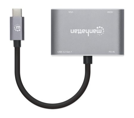 EAN 0766623130691 - Manhattan 130691 base para portátil y replicador de puertos Alámbrico USB 3.2 Gen 1 (3.1 Gen 1) Type-C Gr imagen 2