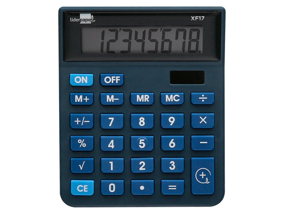 EAN 8423473040762 - Liderpapel XF17 calculadora Escritorio Calculadora básica Negro, Azul imagen 1