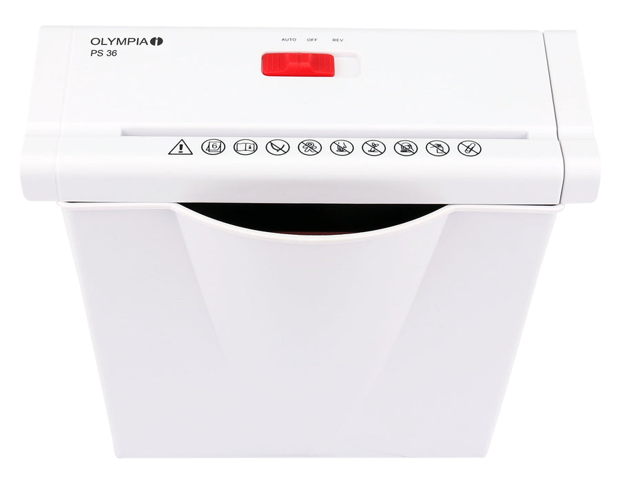 EAN 4030152027071 - Olympia 2707 triturador de papel Corte en tiras 34 cm Blanco imagen 3