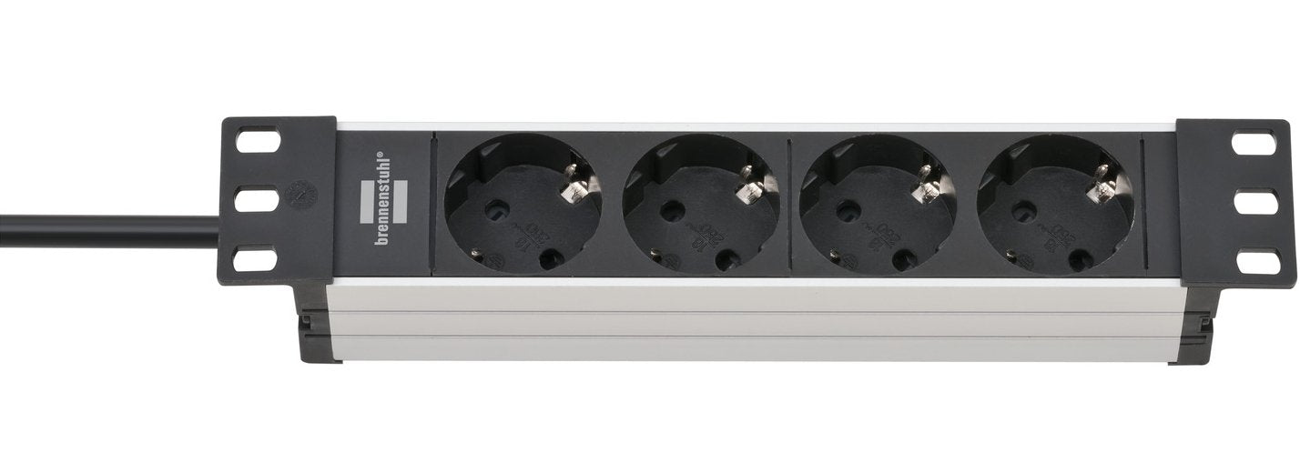 EAN 4007123662685 - Brennenstuhl 1390007004 base múltiple 2 m 4 salidas AC Interior Negro, Plata imagen 4