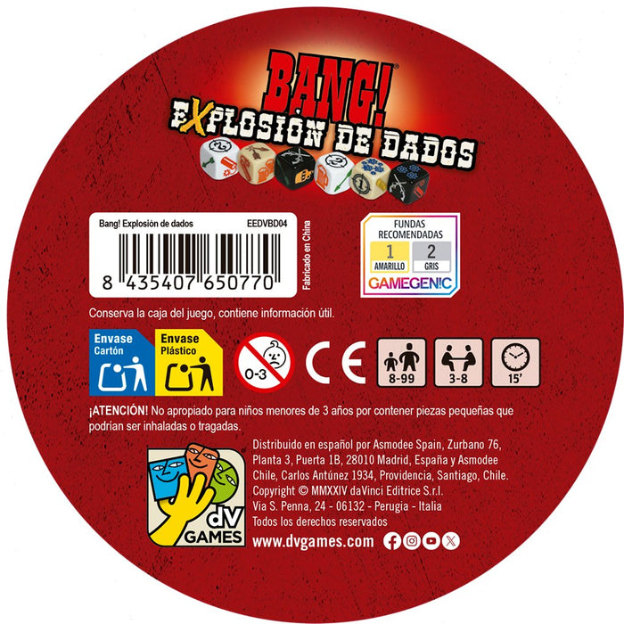 EAN 8435407650770 - Asmodee EEDVBD04 juego de tablero Bang! Explosión de dados 15 min Juego De Cartas Estrategia imagen 4