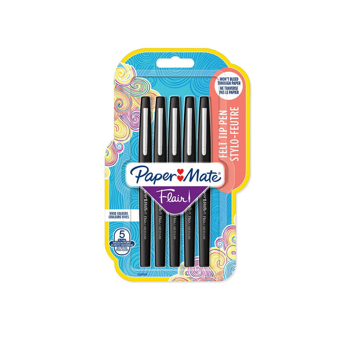 EAN 3026980289096 - Papermate Flair Original rotulador Medio Negro 5 pieza(s) imagen 1
