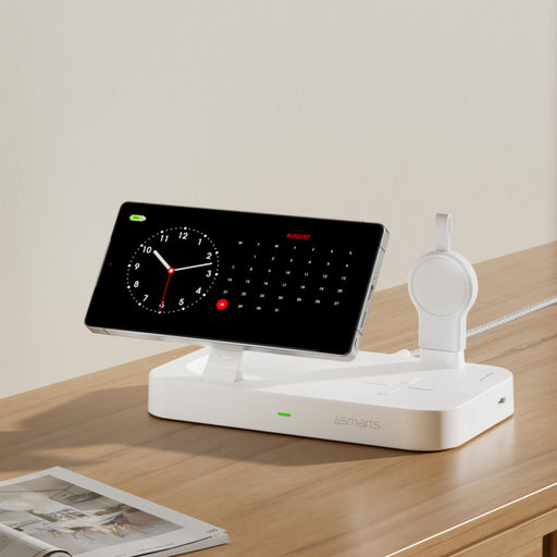 EAN 4252011910731 - 4smarts 541368 cargador de dispositivo móvil Auriculares, Smartphone, Reloj inteligente Blanco Corriente  imagen 2