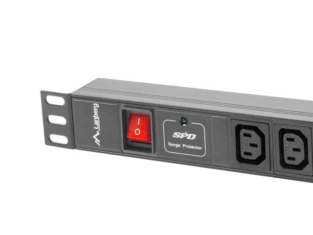 EAN 5901969424492 - Lanberg PDU-08I-0200-C20-BK unidad de distribución de energía (PDU) 8 salidas AC 1U Negro imagen 3