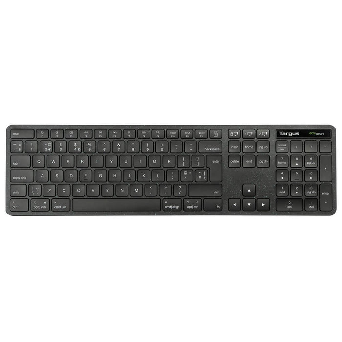 EAN 5063194001388 - Targus EcoSmart AKB873UK teclado Universal RF Wireless + Bluetooth QWERTY Inglés del Reino Unido Negro imagen 1