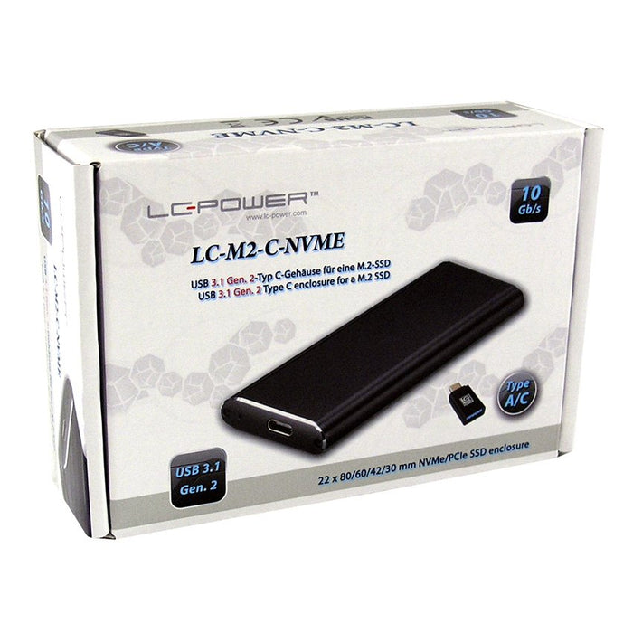 EAN 4260070126680 - LC-Power LC-M2-C-NVME caja para disco duro externo Caja externa para unidad de estado sólido (SSD) Negro  imagen 9