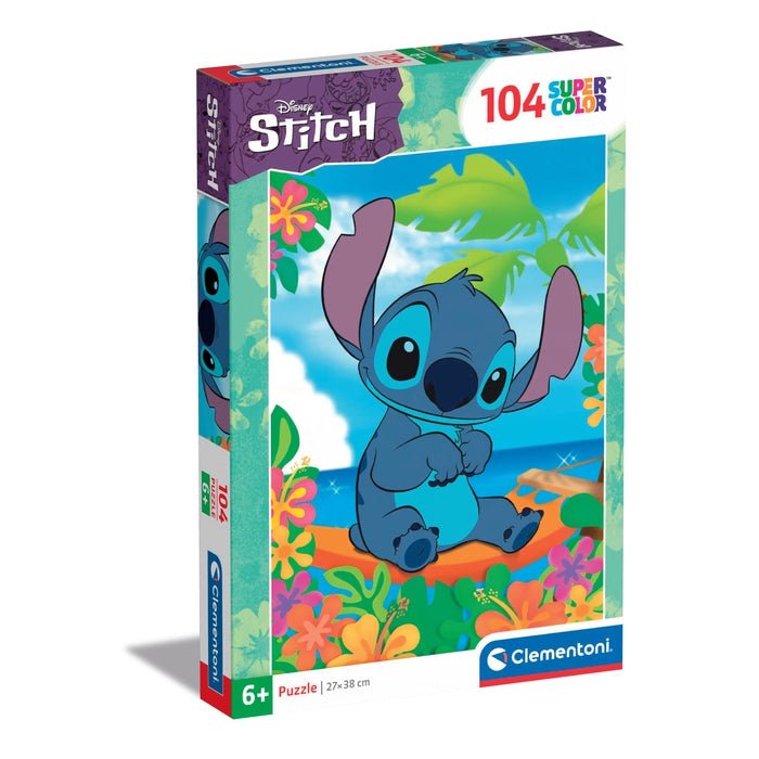EAN 8005125257553 - Clementoni Supercolor Stitch Puzzle rompecabezas 104 pieza(s) Dibujos imagen 1