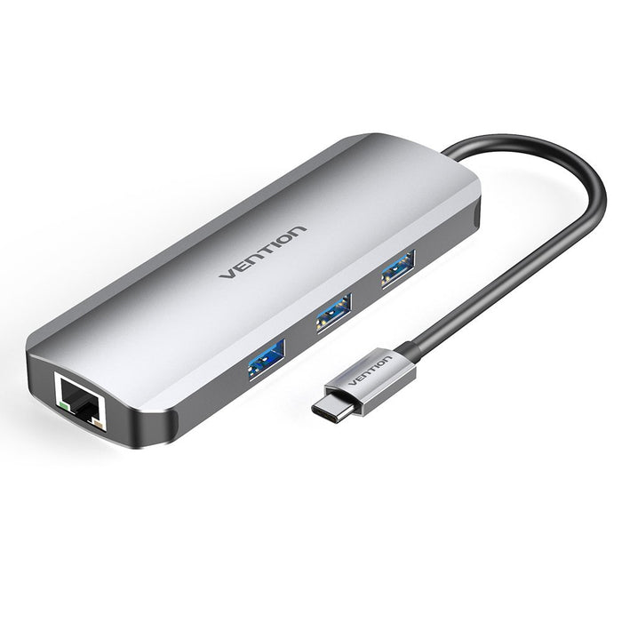 EAN 6922794753488 - Vention TOKHB base para portátil y replicador de puertos Alámbrico USB 3.2 Gen 1 (3.1 Gen 1) Type-C Plata imagen 1