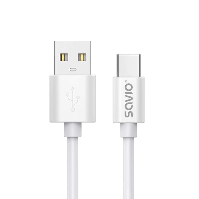 EAN 5901986047490 - Savio USB cable 2 m USB 2.0 USB A - USB C White CL-168 cable USB 3 m Blanco imagen 1