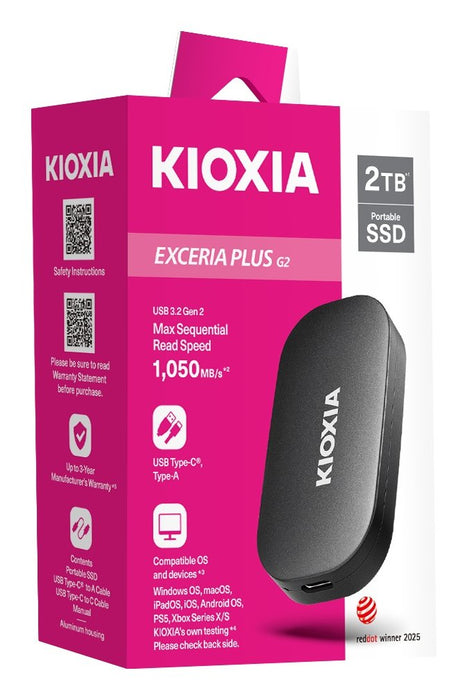 EAN 4582563859616 - Kioxia Exceria Plus G2 500 GB USB Tipo C 3.2 Gen 2 (3.1 Gen 2) Negro imagen 2