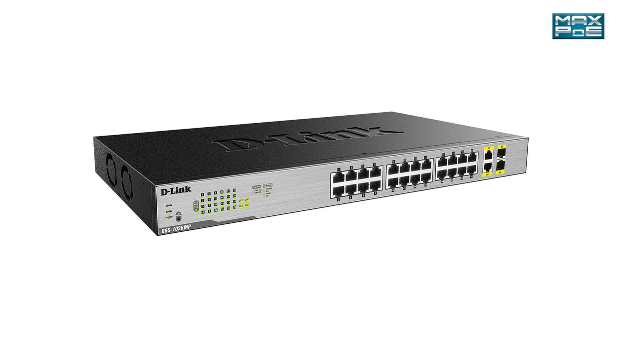 EAN 0790069426667 - D-Link DGS-1026MP switch No administrado Gigabit Ethernet (10/100/1000) Energía sobre Ethernet (PoE) Negr imagen 3