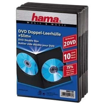 EAN 4007249511843 - Hama DVD Slim Double-Box 10, Black 2 discos Negro imagen 1