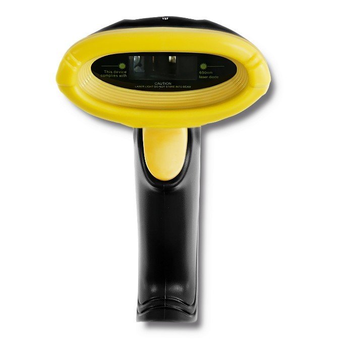 EAN 5901878508627 - Qoltec 50862 lector de código de barras Lector de códigos de barras portátil 1D Laser Negro, Amarillo imagen 3