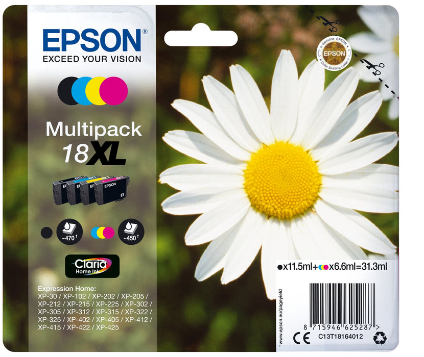 EAN 5057454493723 - Epson Daisy C13T18164012 cartucho de tinta 1 pieza(s) Original Alto rendimiento (XL) Negro, Cian, Magenta imagen 1