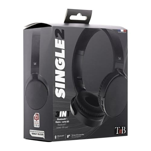 EAN 3303170113103 - T'nB SINGLE 2 Auriculares Inalámbrico y alámbrico Diadema Llamadas/Música Bluetooth Negro imagen 5