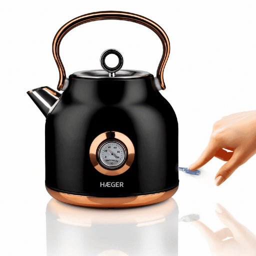 EAN 5608475016523 - Haeger EK-22B.024A tetera eléctrica 1,7 L 2200 W Negro, Oro imagen 2