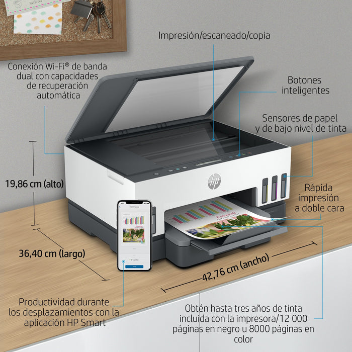 EAN 0195908302377 - HP Smart Tank 7005 All-in-One Printer Inyección de tinta térmica A4 4800 x 1200 DPI 15 ppm Wifi imagen 7