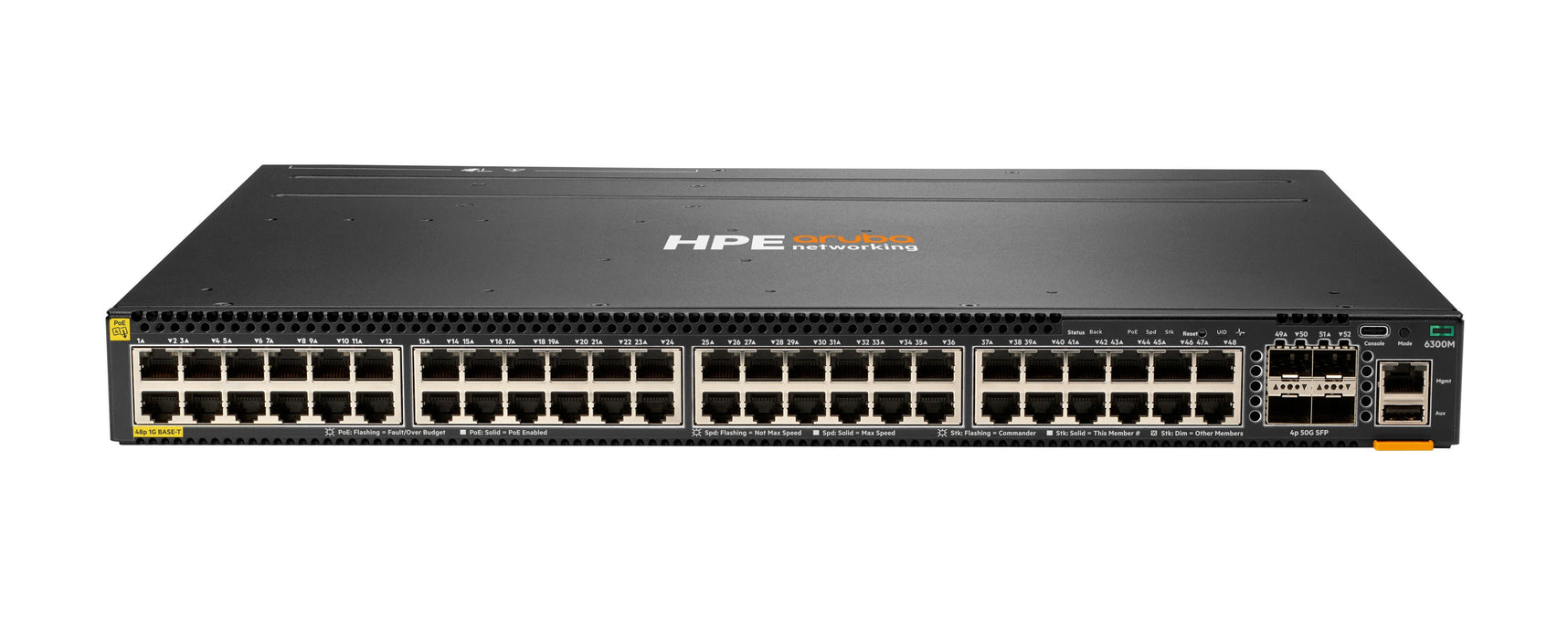 EAN 190017339443 - HPE Aruba Networking CX 6300M 48-port 1GbE Class 4 PoE and 4-port SFP56 Switch imagen 1