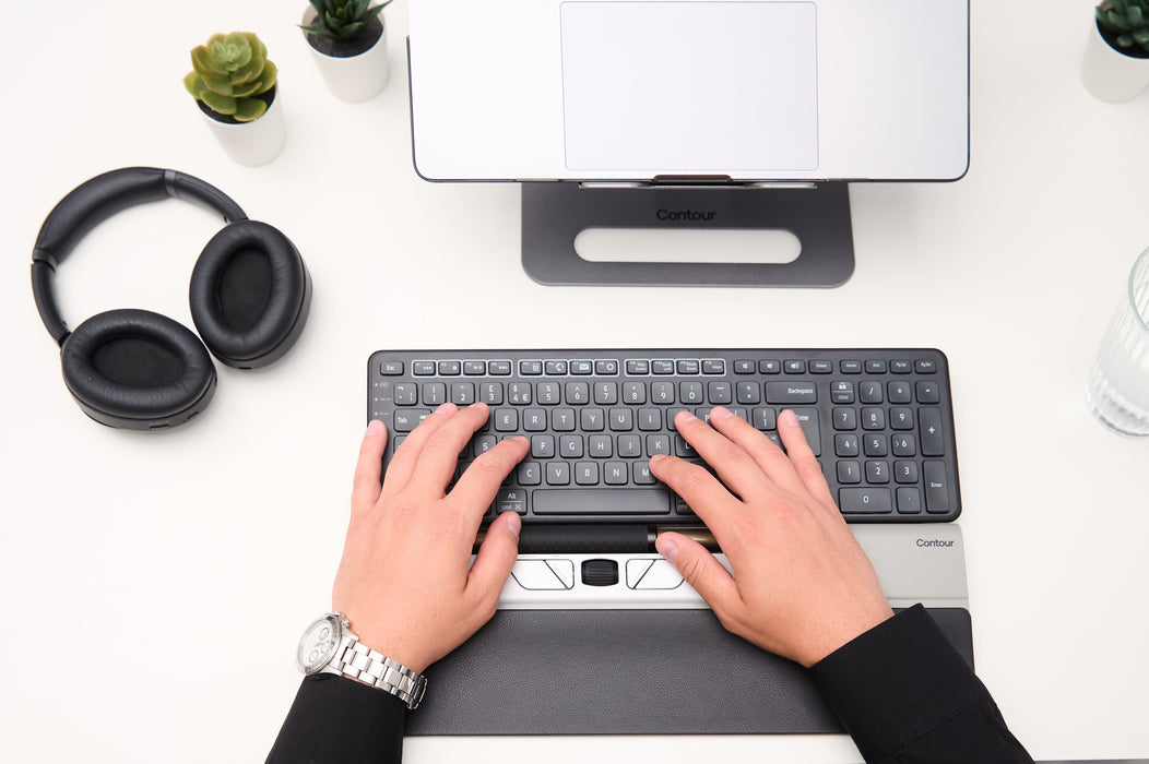 EAN 0743870004593 - Contour Design RollerMouse Go Dock descansa muñecas Plástico, Cuero vegano Negro, Gris imagen 4