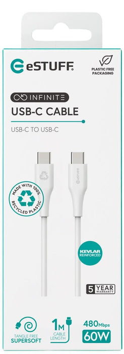 EAN 5715063042274 - eSTUFF ES604170 cable USB USB 2.0 1 m USB C Blanco imagen 4
