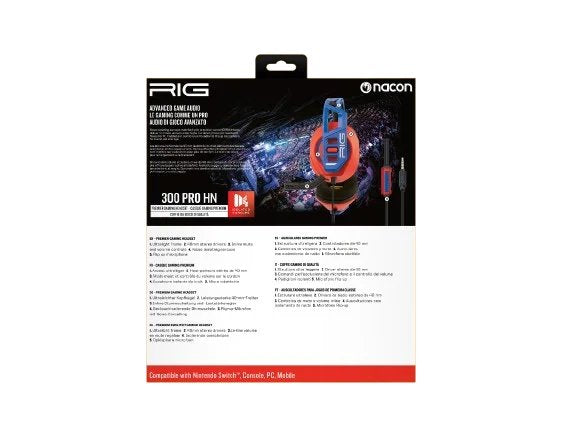 EAN 3665962029871 - NACON RIG 300 Pro HN Auriculares Alámbrico Diadema Juego Azul, Rojo imagen 4