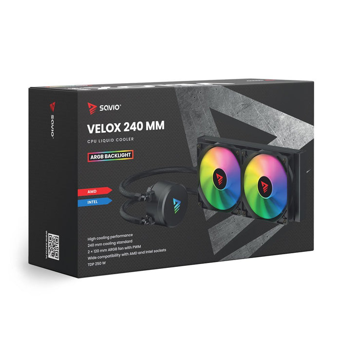 EAN 5901986049135 - Savio VELOX 240 mm Carcasa del ordenador Kit de refrigeración líquida 12 cm Negro 1 pieza(s) imagen 3