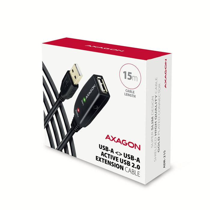 EAN 8595247902344 - Axagon ADR-215 USB 2.0 A-M -> A-F active extension/repeater cable 15m - Kabel - Digital/Daten cable USB U imagen 9