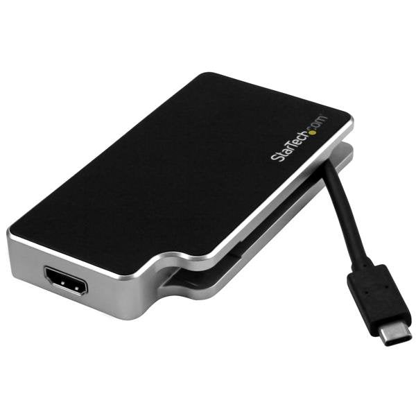 EAN 0065030864442 - StarTech.com CDPVGDVHDB Adaptador gráfico USB 3840 x 2160 Pixeles Negro, Plata imagen 3