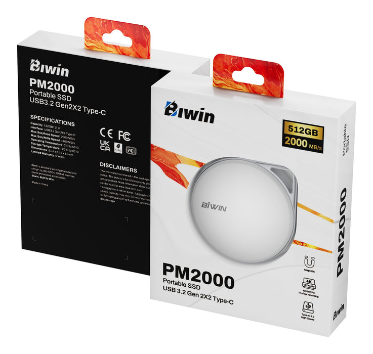 EAN 6955914639133 - Biwin PM2000 512 GB USB Tipo C USB 3.2 Gen 2x2 Blanco imagen 17