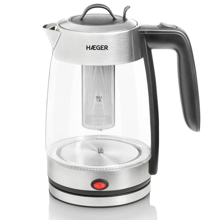EAN 5608475014673 - Haeger EK-22F.020A tetera eléctrica 1,8 L 2200 W Gris, Transparente imagen 1