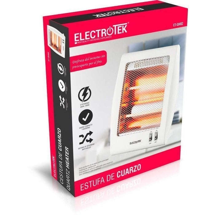 EAN 8436568810843 - THULOS ET-QH02 calefactor eléctrico Interior y exterior Blanco 800 W Calefactor eléctrico de cuarzo imagen 2