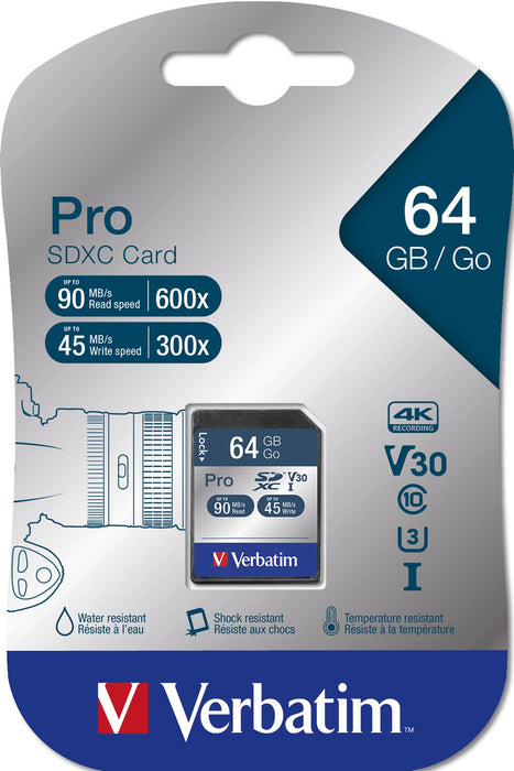 EAN 0023942470229 - Verbatim Pro 64 GB SDXC UHS Clase 10 imagen 2