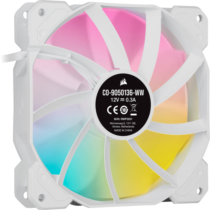 EAN 0840006637776 - Corsair SP120 RGB ELITE Carcasa del ordenador Ventilador 12 cm Blanco 3 pieza(s) imagen 5
