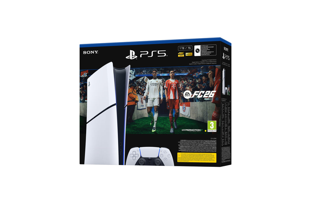 EAN 711719021933 - Sony PlayStation 5 Digital Edition FC26 Bundle 825 GB Wifi Negro, Blanco imagen 3