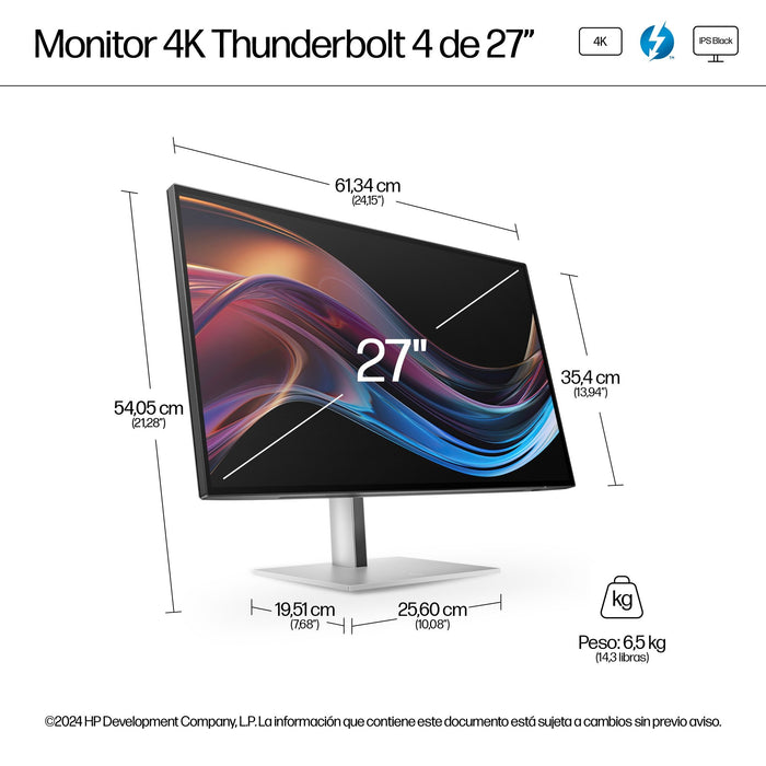 EAN 5715063470220 - HP Series 7 Pro 27 inch 4K Thunderbolt 4 Monitor - 727pk pantalla para PC 68,6 cm (27") 3840 x 2160 Pixel imagen 5