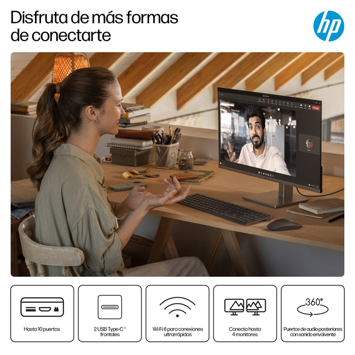 EAN 0199251181061 - HP OmniDesk Desktop M02-0014ns PC AMD Ryzen™ 5 8500F 16 GB DDR5-SDRAM 1 TB SSD FreeDOS Torre AI PC Negro, imagen 7