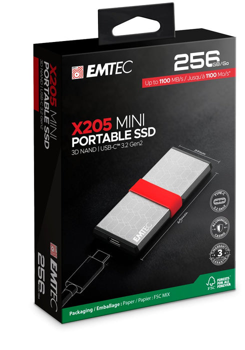 EAN 3126170183484 - Emtec X205 Mini 256 GB USB Tipo C USB 3.2 Gen 2x2 Plata imagen 6