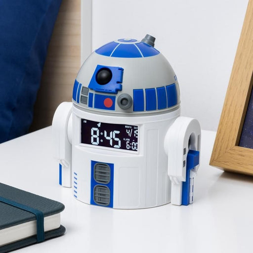 EAN 5056577710588 - Paladone R2D2 Reloj despertador digital Azul, Blanco imagen 2