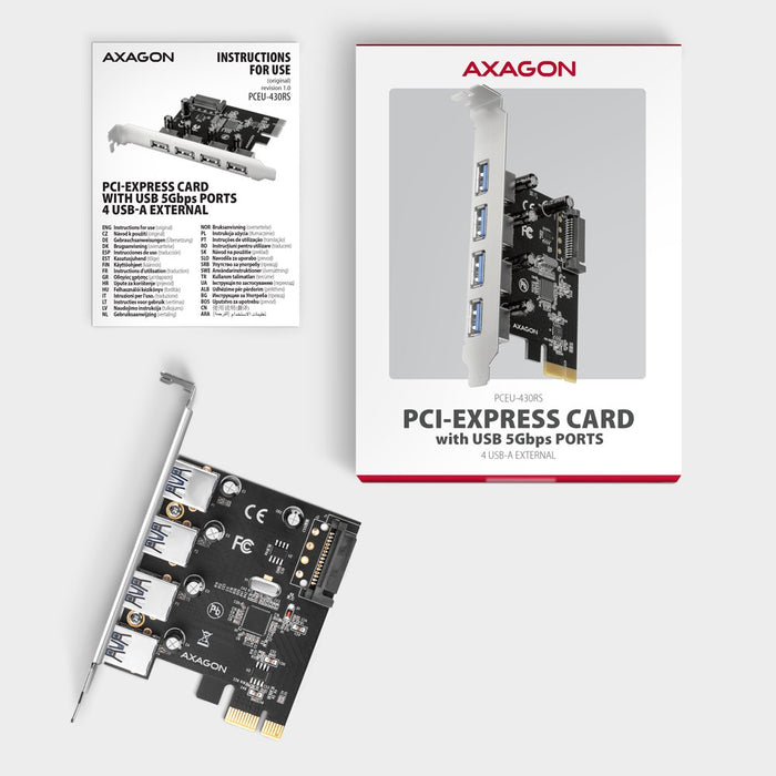 EAN 8595247908582 - Axagon PCEU-430RS tarjeta y adaptador de interfaz Interno USB 3.2 Gen 1 (3.1 Gen 1) imagen 5