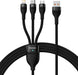 EAN 6932172608712 - Baseus SUP0003351 cable USB USB 3.2 Gen 1 (3.1 Gen 1) 1,2 m USB A USB C/Micro USB-A/Lightning Negro imagen 1