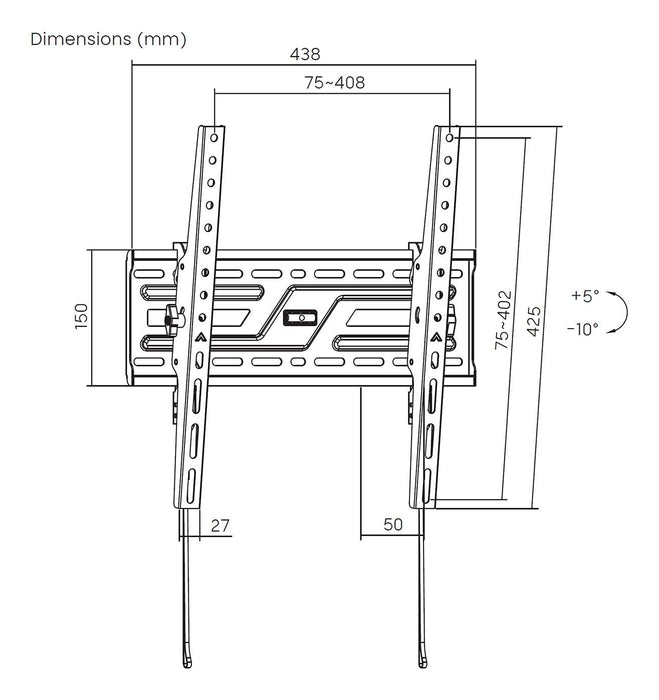 EAN 8435739902264 - AISENS WT75T-311 soporte para TV 190,5 cm (75") imagen 7