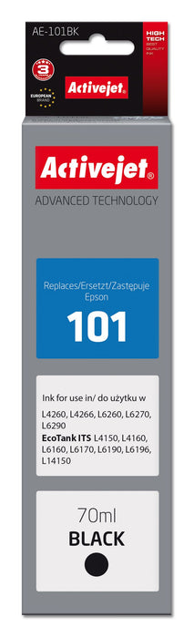 EAN 5901443121800 - Activejet Epson 101 AE-101BK cartucho de tinta 1 pieza(s) Compatible Negro imagen 1