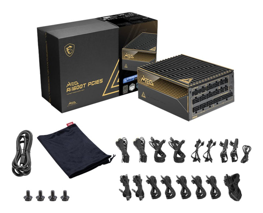 EAN 4711377238830 - MSI MEG Ai1600T PCIE5 unidad de fuente de alimentación 1600 W 24-pin ATX ATX Negro imagen 4