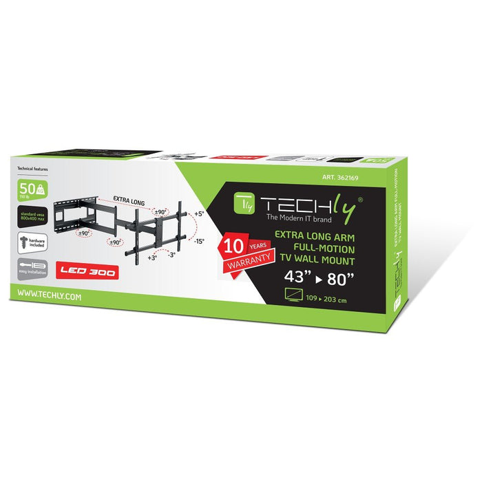 EAN 8059018362169 - Techly ICA-PLB 490 soporte para TV 2,03 m (80") Negro imagen 2