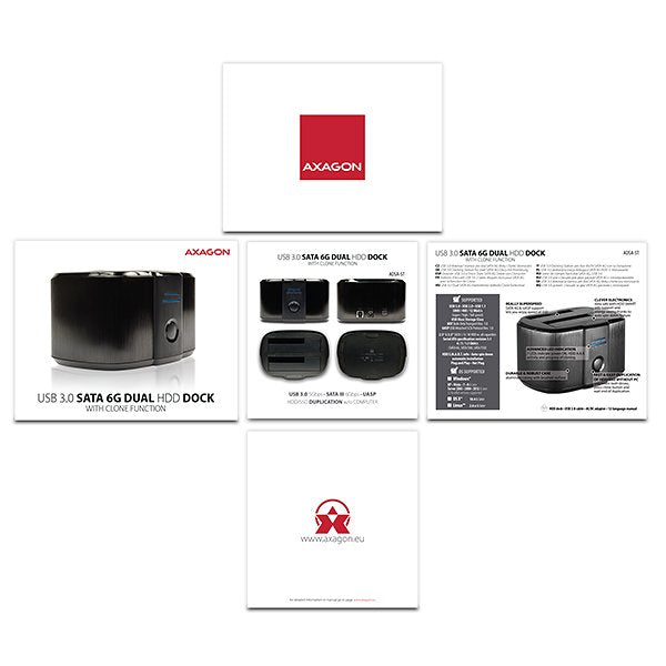 EAN 8595247903082 - Axagon ADSA-ST base de conexión para disco duro USB 3.2 Gen 1 (3.1 Gen 1) Type-B Negro imagen 5