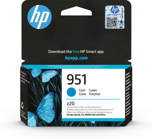 EAN 0888182554104 - HP 951 Cyan Original Ink Cartridge cartucho de tinta 1 pieza(s) Rendimiento estándar imagen 1