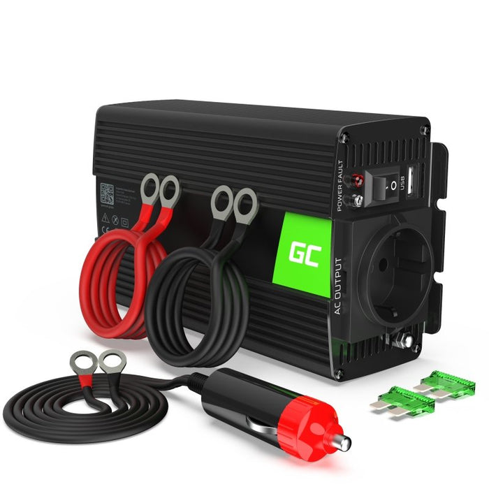 EAN 5902719422225 - Green Cell INV03DE adaptador e inversor de corriente Auto/Interior 500 W Negro imagen 1
