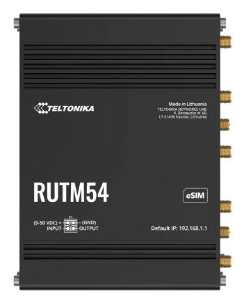 EAN 4779051843008 - Teltonika RUTM54 router inalámbrico Gigabit Ethernet Doble banda (2,4 GHz / 5 GHz) 5G Negro imagen 1